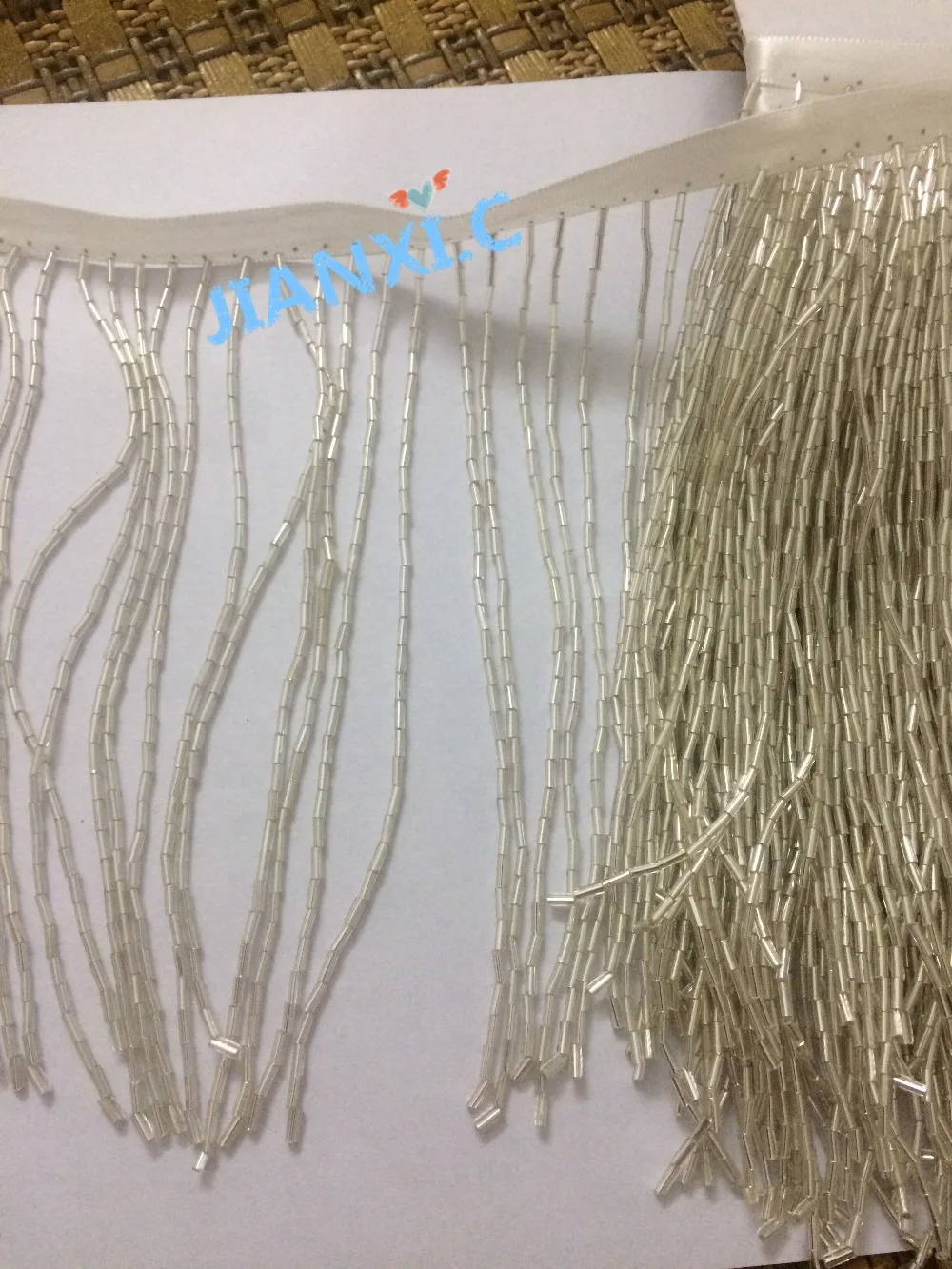 Лидер продаж серебристая брикет бахрома кружевная отделка длина 15 см для