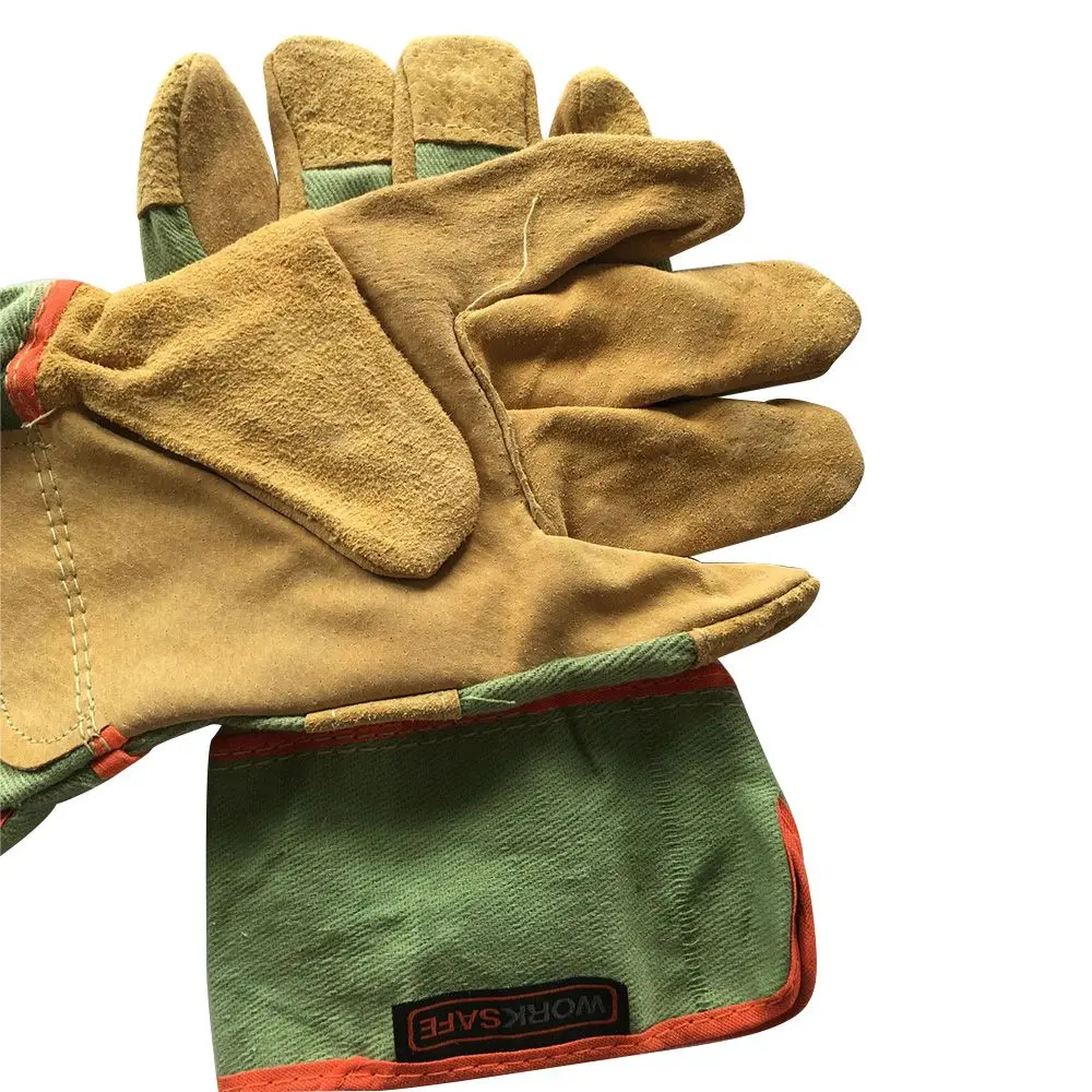 Износостойкие кожаные перчатки для сварки длинные полной ладоней износостойкие