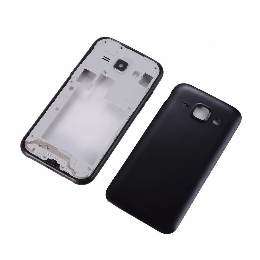 Оригинальная рамка со средней пластиной + Боковая кнопка + стеклянный объектив камеры для Samsung Galaxy J1 J100 Корпус аккумулятор задняя крышка