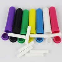 free shipping 100pcslot blank nasal inhaler aromatherapy nasal inhaler sticks with wicks 7 colors zkh114