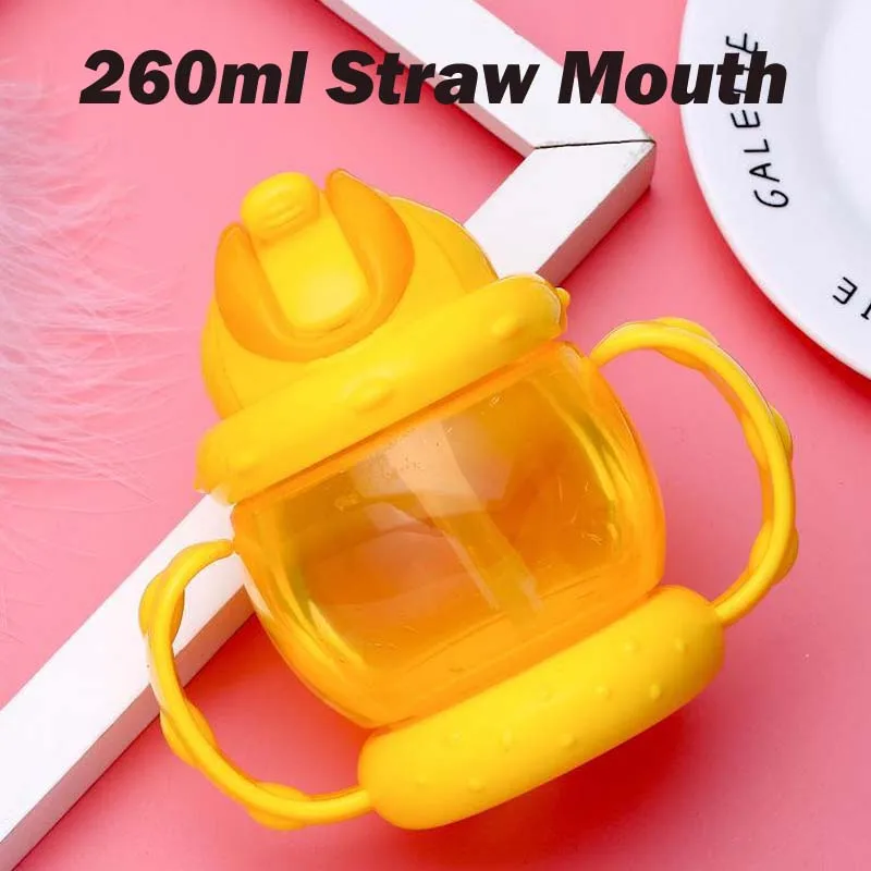 Yellow Straw Cup 260 мл для маленьких мальчиков девушка ближе к природе Fiesta бутылки кролик путешествия пить сок бутылочка для молока детская бутылочка для кормления - Цвет: Yellow Straw Cup