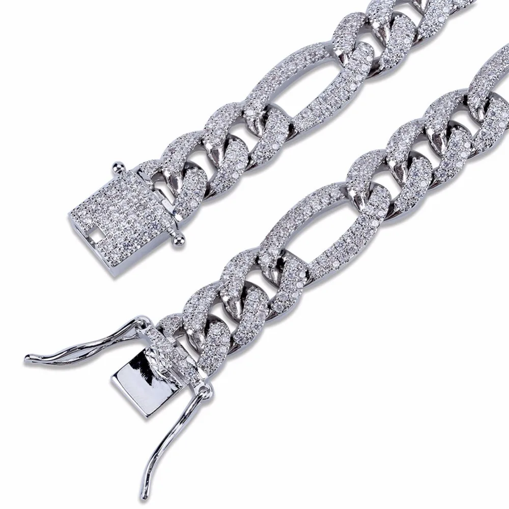 10 мм NK звено цепи ожерелье для мужчин золото серебро цвет хип хоп Bling Iced Out покрытый стразами CZ ожерелье рэпера ювелирные изделия 1" 22"