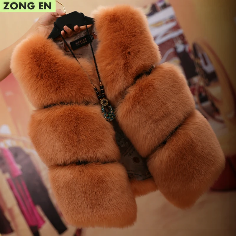 2018 зимний женский модный толстый теплый жилет из искусственного лисьего меха с