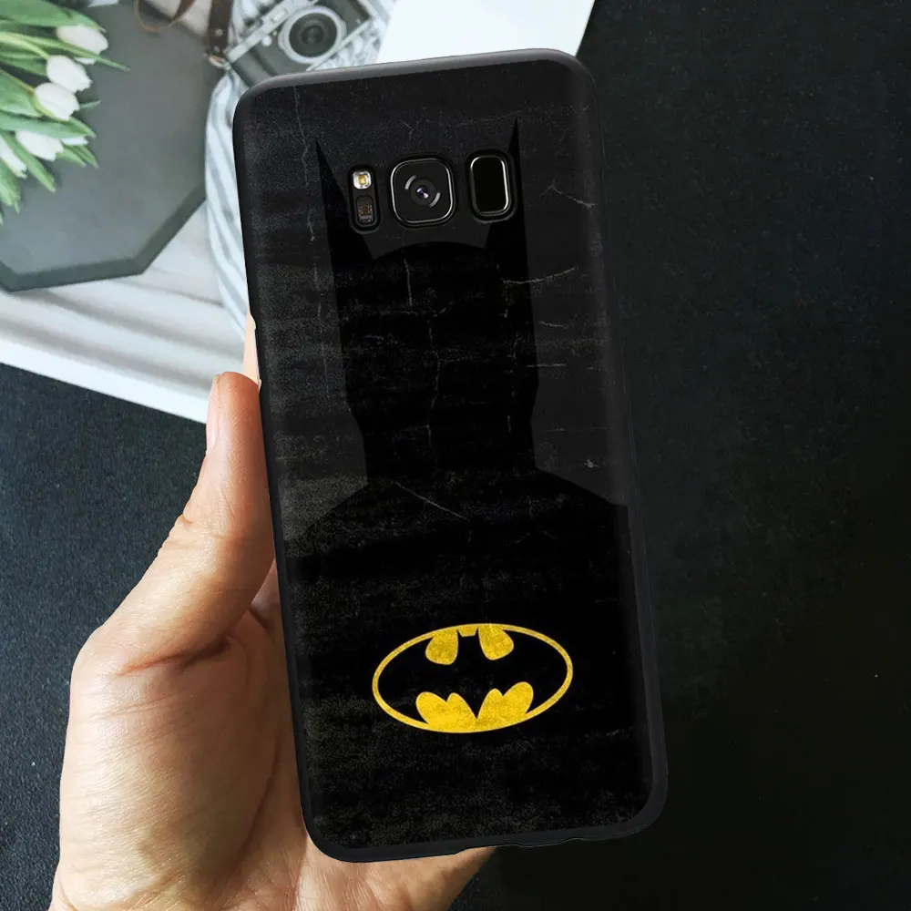 TPU D7004 Классный с героями комиксов Марвел, черный чехол для телефона для samsung A50 A70 S10 S9 S8 плюс S7 A6 Superman Spiderman Batman рисунком ТПУ силиконовый чехол - Цвет: TPU D7004