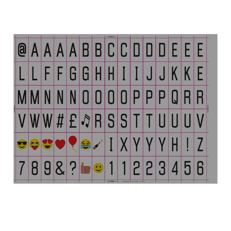 90 cards Mycyk DIY A5 Алфавит светильник коробка USB/AA Батарея светодиодный Комбинации ночной Светильник буквы знак украшение для открыток лампа доска объявлений - Цвет: 90 cards