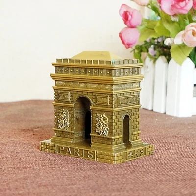 Arc de Triomphesmall Металлическая 3D мировая великая ориентир архитектура пирамиды отель парус Бурдж халифа и т. Д. Металлическая фигурка Строительная модель для домашнего декора - Цвет: Arc de Triomphesmall