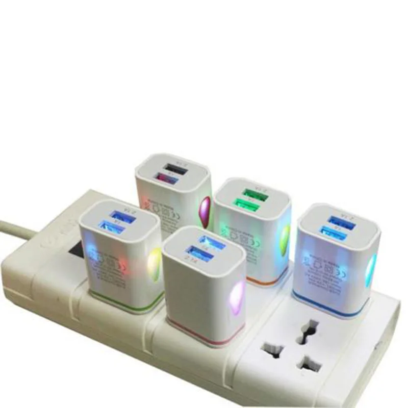 Amzdeal универсальный LED светодиодный 2 порты двойной Главная Путешествия AC умное