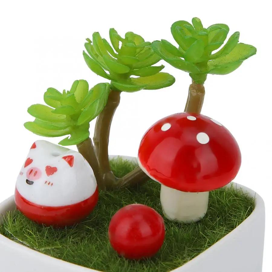 Белое керамическое искусственное Горшечное растение имитация цветочный горшок