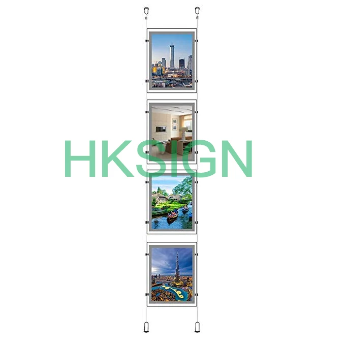 

A4 портрет окно подвесной дисплей x 11 дюймов кристалл настенный постер светильник ка световой короб вывеска (4 шт. A4 a колонка)