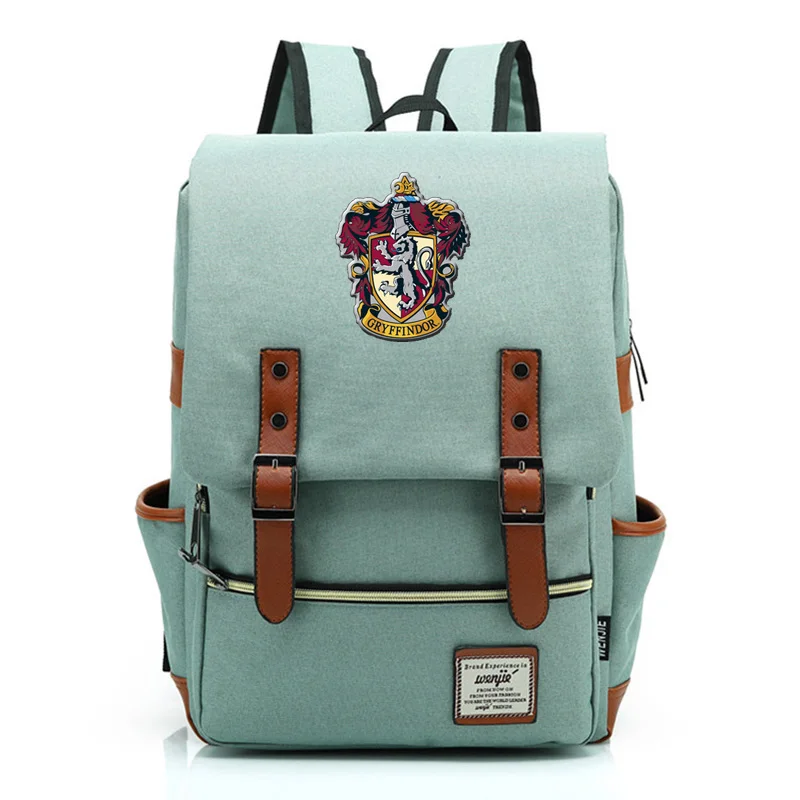 Ravenclaw Slytherin Gryffindor Hufflepuff, школьная сумка для мальчиков и девочек, Подростковый холщовый женский рюкзак, мужской рюкзак