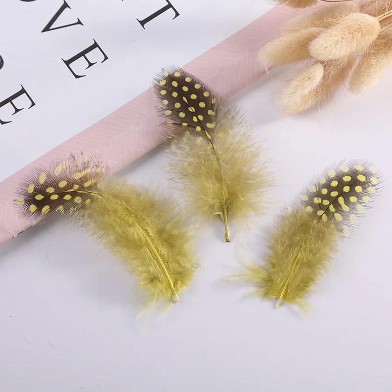 100PCS Pearl Pheasant Feathers for Jewelry Making 4.5-8CM Natural Spotted Chicken Crafts DIY Accessories Wholesale | Дом и сад
