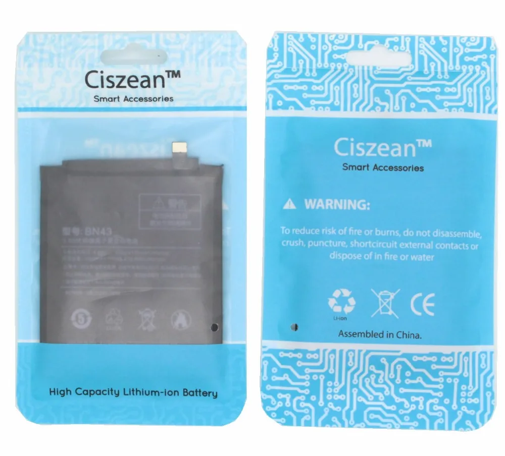 Ciszean 10 шт. 4000/4100 мАч BN43 Сменный аккумулятор для Xiaomi Redrice Redmi Note 4X аккумулятор|batteries