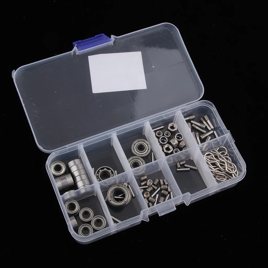 

89 In 1 RC Car Bearing /M3 M4 Hex Screws /R-Shaped Pins /Nuts for AXIAL SCX10II DIY Set