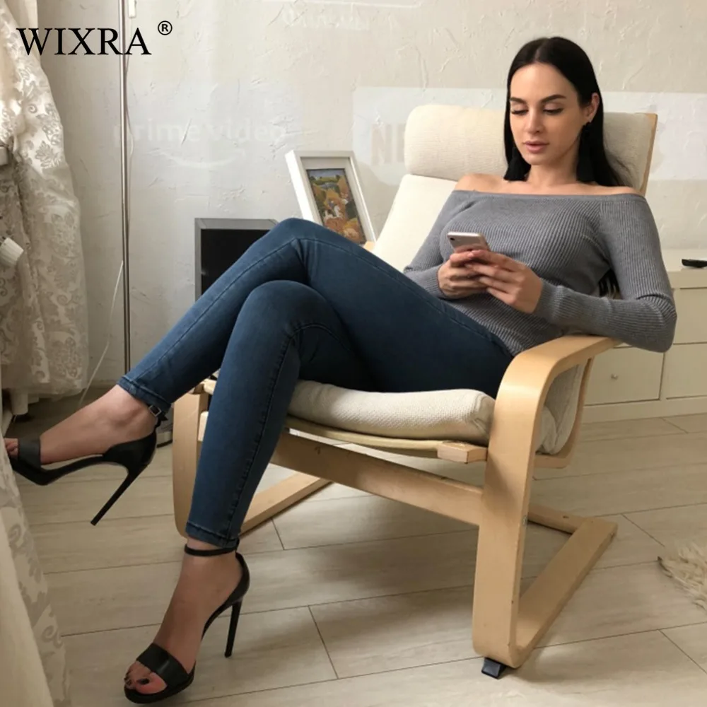 Женские джинсы карандаш WIXRA эластичные узкие с высокой талией теплые флисовые