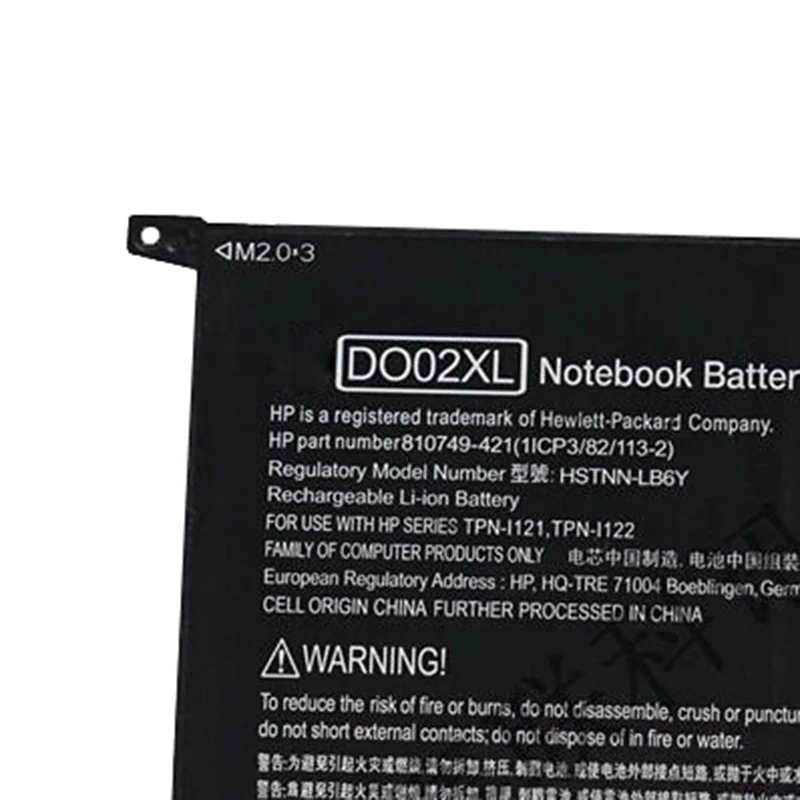 GZSM ноутбук батарея DO02XL для hp 810749 421 810985 005 ноутбука HSTNN LB6Y TPN I121 I122 Pavilion x2 10