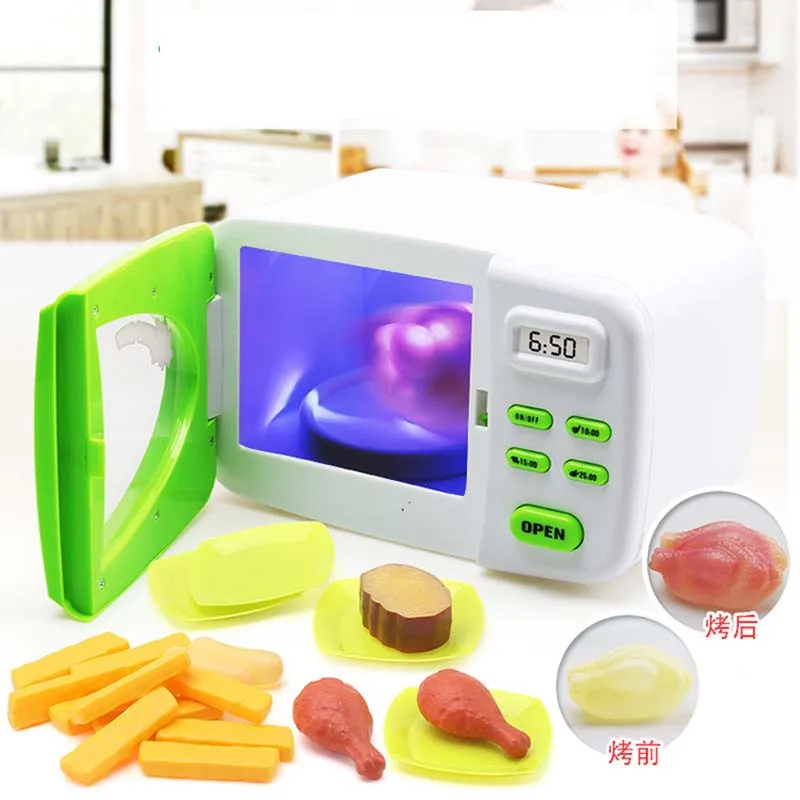 Детская кухонная посуда микроволновая печь игрушка кухня ролевые игры бытовая