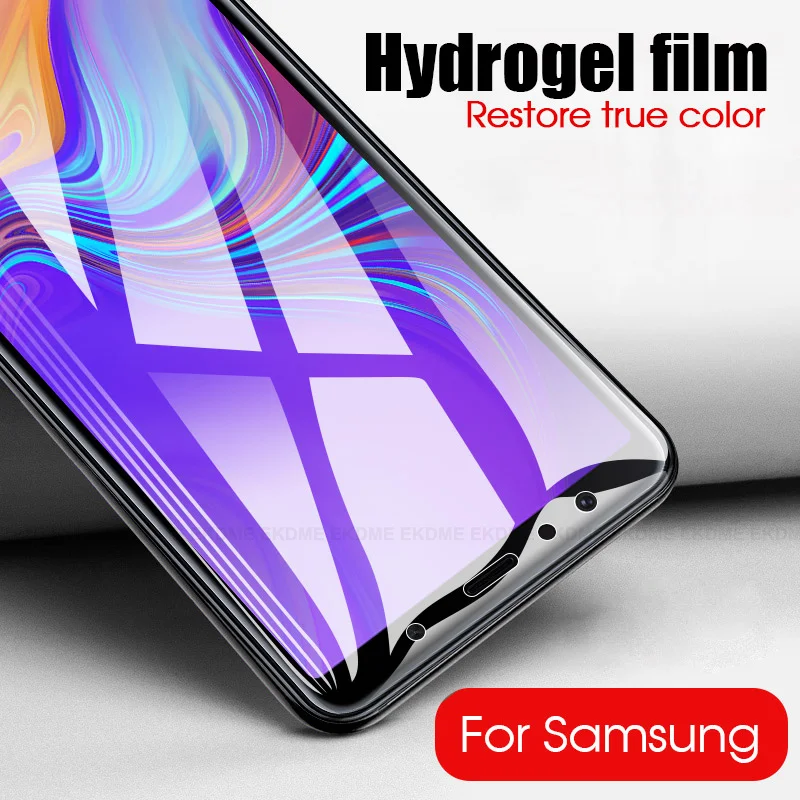 Защитная Гидрогелевая пленка 9D для Samsung Galaxy A7 A750 A9 A8 2018 S10 S10E Plus J6 J4 полное покрытие