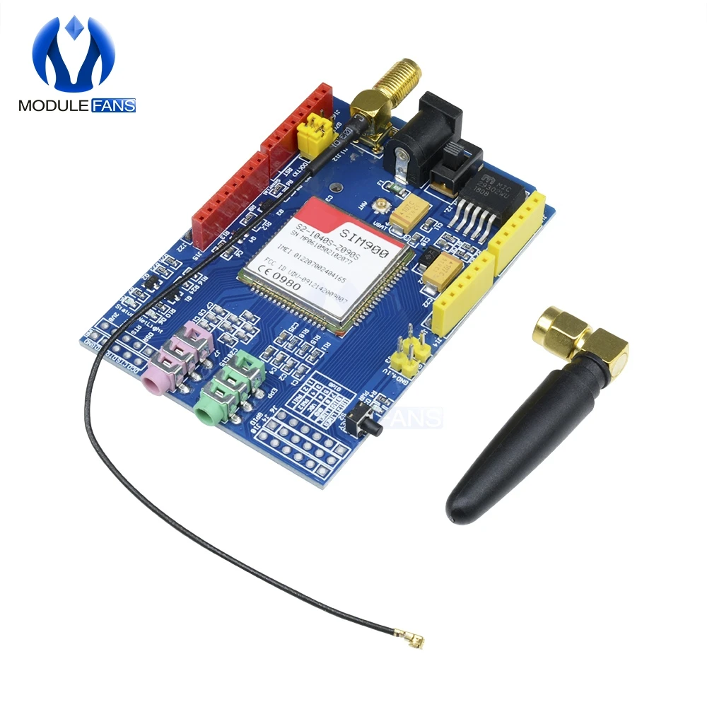 SIM900 850/900/1800/1900 МГц GPRS/GSM щит развитию совместимая плата модуль для Arduino GPIO PWM РТК