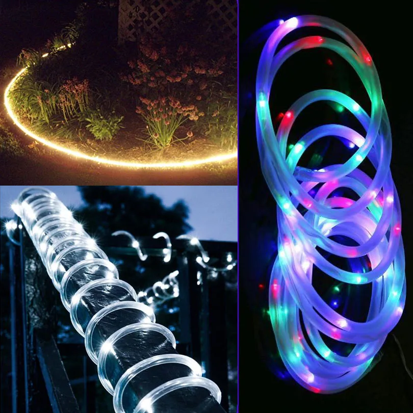 

IP68 12M Led Fairy Lamp Solar Power Rope Tube 100 Led String Light Outdoor Light Garden Christmas Party Decor Waterproof X 10PCS