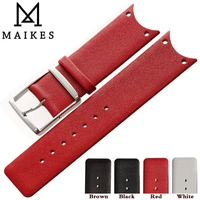 maikes top quality genuine calf leather strap watch band red watchband case for ck calvin klein koh23101 koh23307