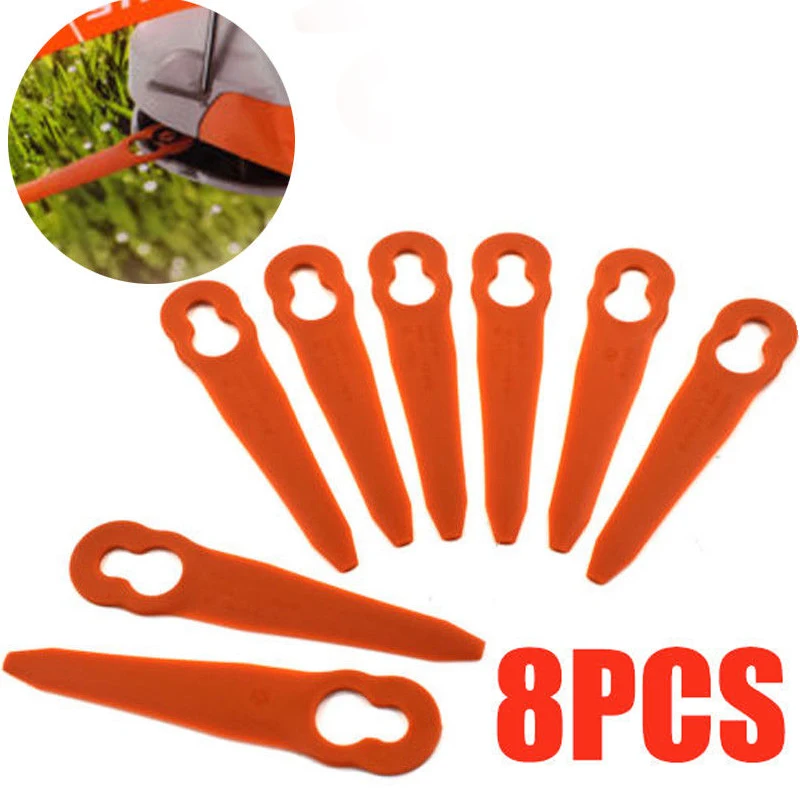 8 шт. Замена пластиковый резак лезвие для Stihl PolyCut 2-2 газонокосилка триммер ролик для нанесения краски аксессуары