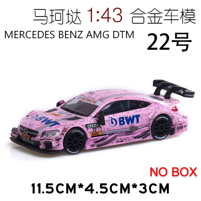 1:43 декаст модель автомобиля benz DTM гоночный автомобиль Потяните цветок модель сплава спортивный автомобиль игрушка украшение детская игрушка машина подарок - Цвет: 22(No Box)
