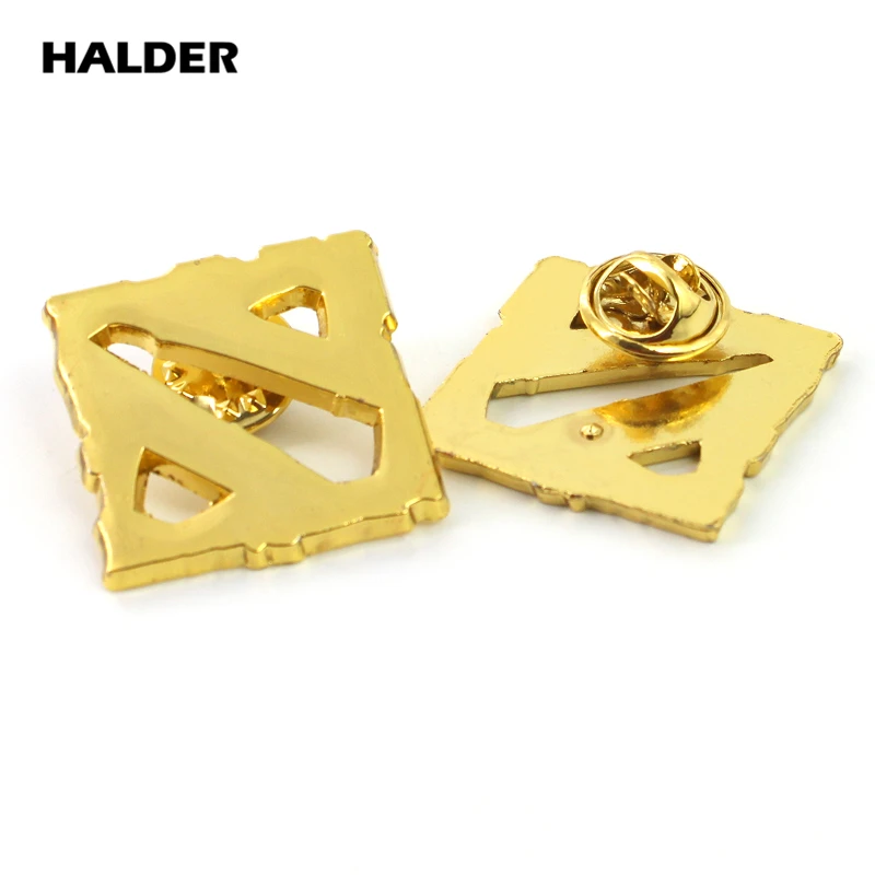 BR0039 HALDER Game Dota 2 Логотип Золотой Цвет Броши нагрудные булавки одежда значок для рюкзака украшения из джинсы подарок безделушки аксессуары
