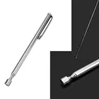 Портативная телескопическая магнитная ручка, 1 шт., болты и гайки, регулируемая длина, серебристый цвет