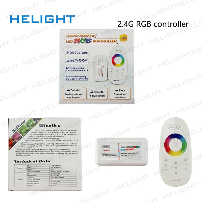 RF 2 4G Сенсорный пульт RGB RGBW контроллер RGB/RGBW для светодиодной ленты Беспроводной
