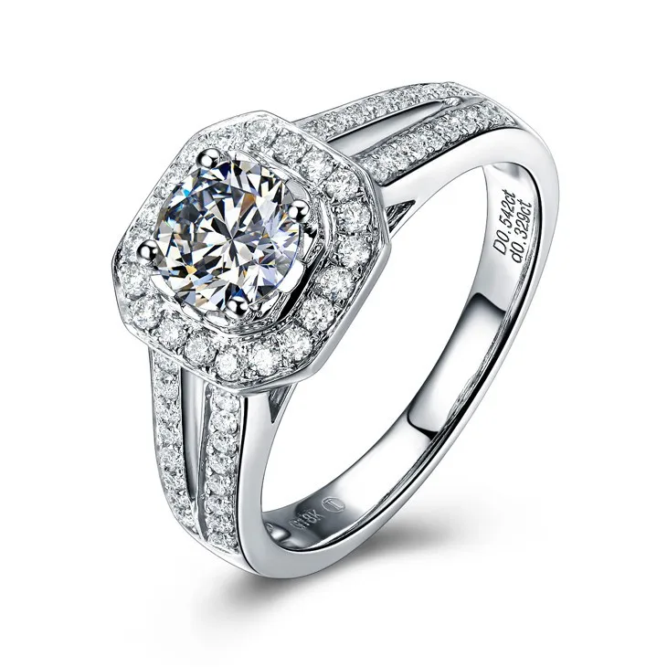 ZOCAI Новое поступление натуральный бриллиант 0,82 CT F-G/VS сертифицированное обручальное кольцо с бриллиантом хорошее ювелирное изделие W04973