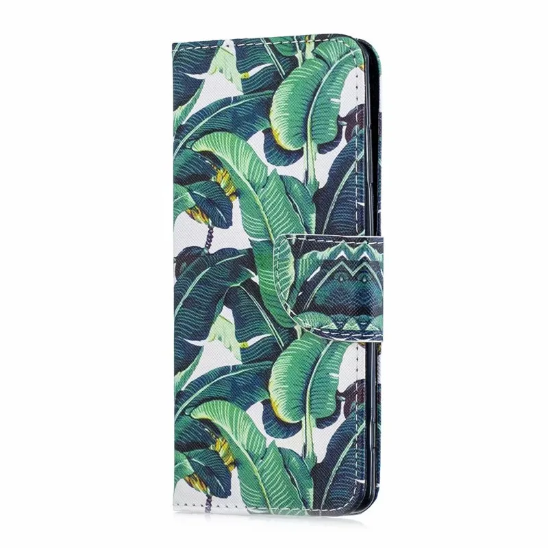 Style 4 Крутой кожаный чехол-бумажник с откидной крышкой для huawei Y5 Y6 Pro Y7 Y6 Y5 Prime Y7 Y6 задняя крышка чехол для телефона с изображением кошачьих листьев и мрамора - Цвет: Style 4