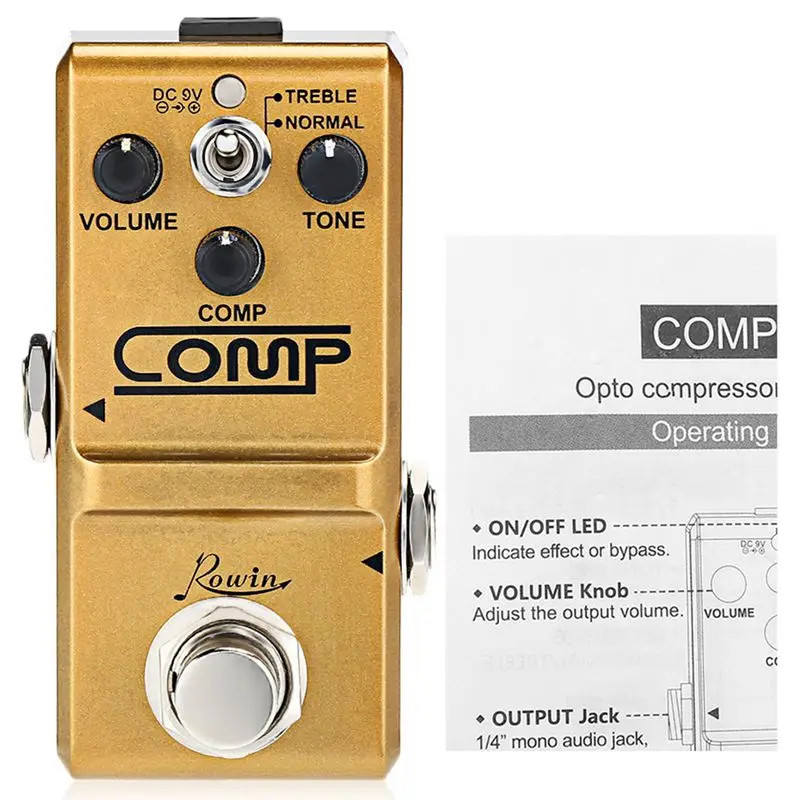 

Rowin Mini Guitar Effect Pedal Compressor Guitar Effect Comp Pedal For Electric Guitar