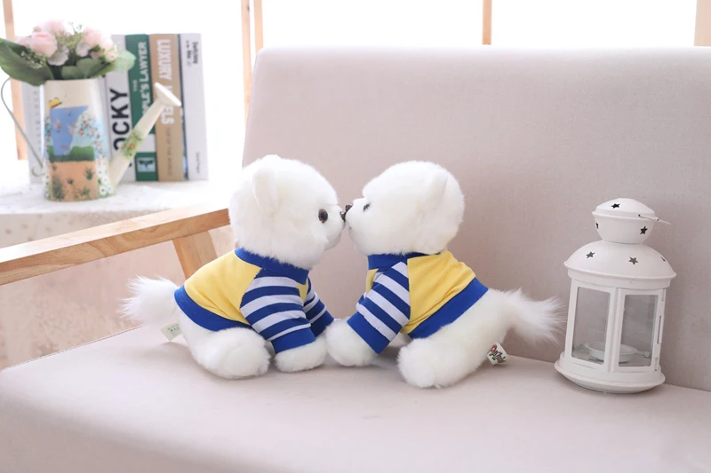 25 см Kawaii искусственный померанский шпиц собака милые плюшевые игрушки чучело белый шпиц Best на день рождения Рождественский подарок для детей