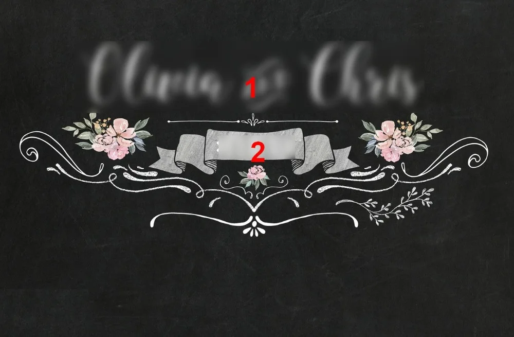 custom chalkboard pink floral bridal backdrops High quality Computer print wedding backgrounds | Электроника