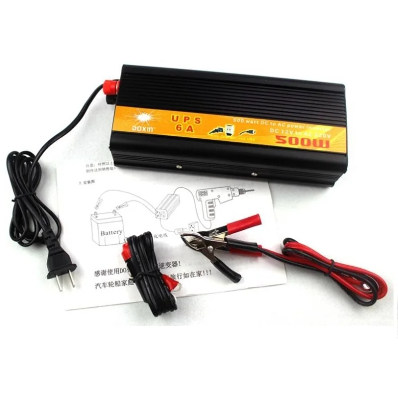 

DC to AC converter inverter 12v 220v500W Input 12V to Output 220V 500w ups inverter with charger