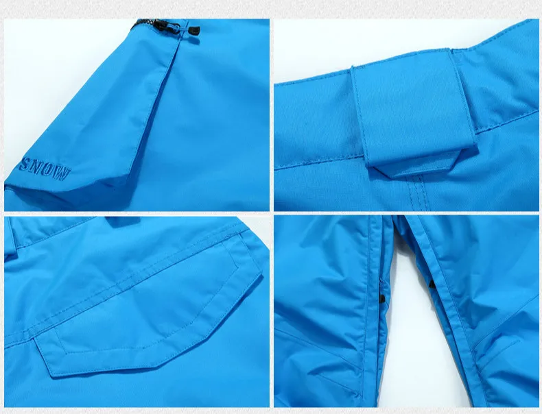 Зимняя GSOU сноуборд Мужская лыжная одежда для лыж Водонепроницаемая Теплая