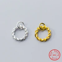 uqbing fashion 925 sterling silver twist circle pendant charms pendant for women diy charms bracelets