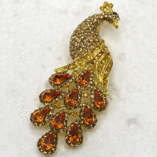 

Wedding party jewelry brooch Rhinestone Peacock Pin brooches C250 K2