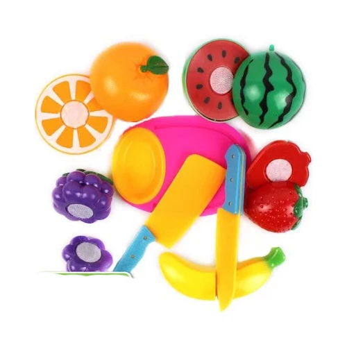 8pcs fruit set Mylitdear 8-22 шт./компл. пластиковые фрукты овощи режущие игрушки раннего развития и образования игрушка для ребенка-цвет случайный - Цвет: 8pcs fruit set