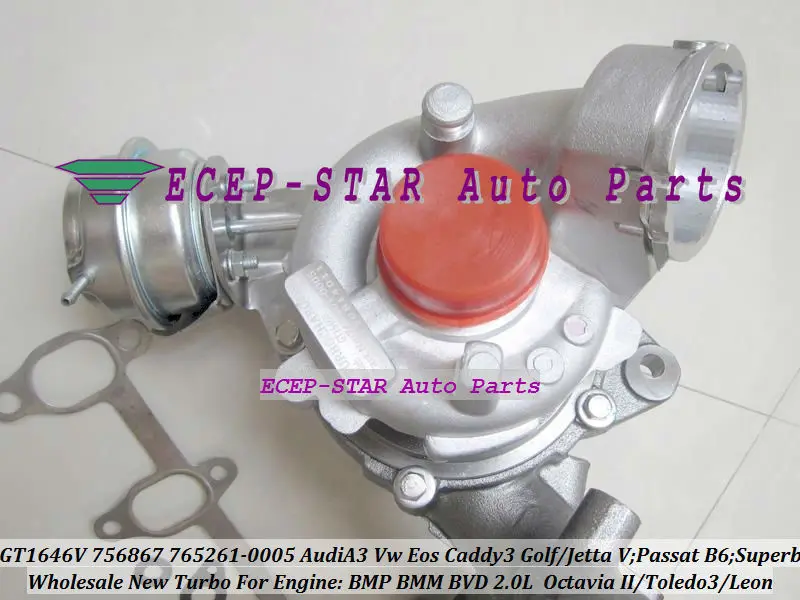 Турбокомпрессор GT1646V 756867 765261 756867-0003 765261-0005 для AUDI A3 VW Golf Jetta Superb Toledo Leon BMP BMM BVD 2.0L |