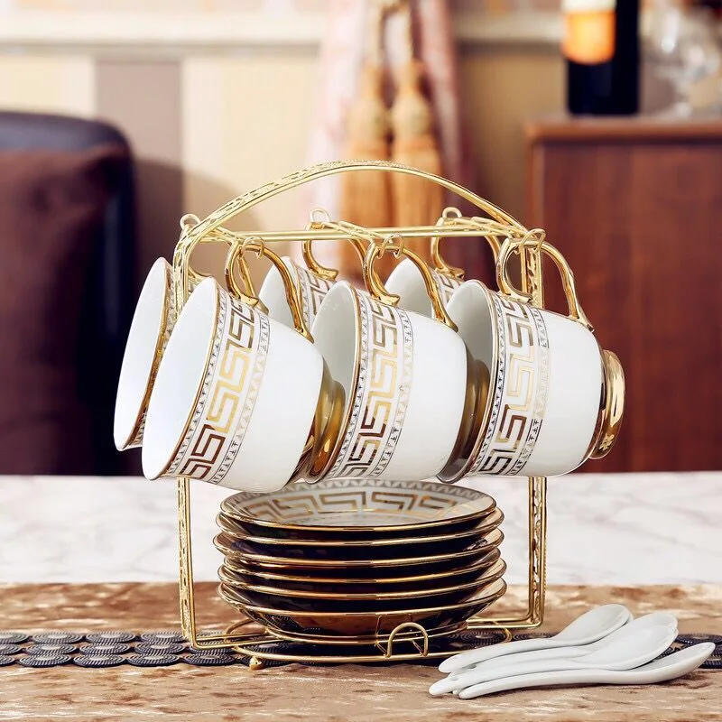 Набор керамических кофейных чашек для дома высококачественный чайный набор