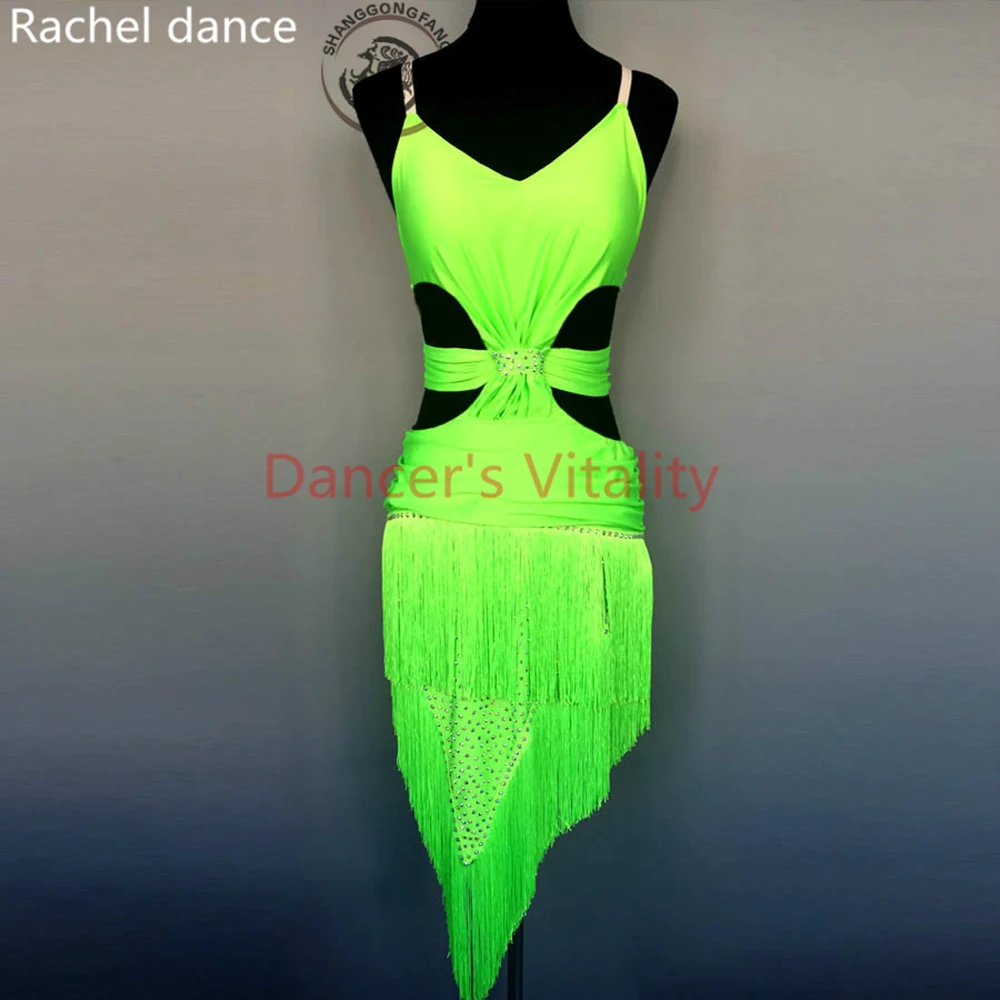 Элегантное платье для латинских танцев женщин и девочек открытая спина сальса