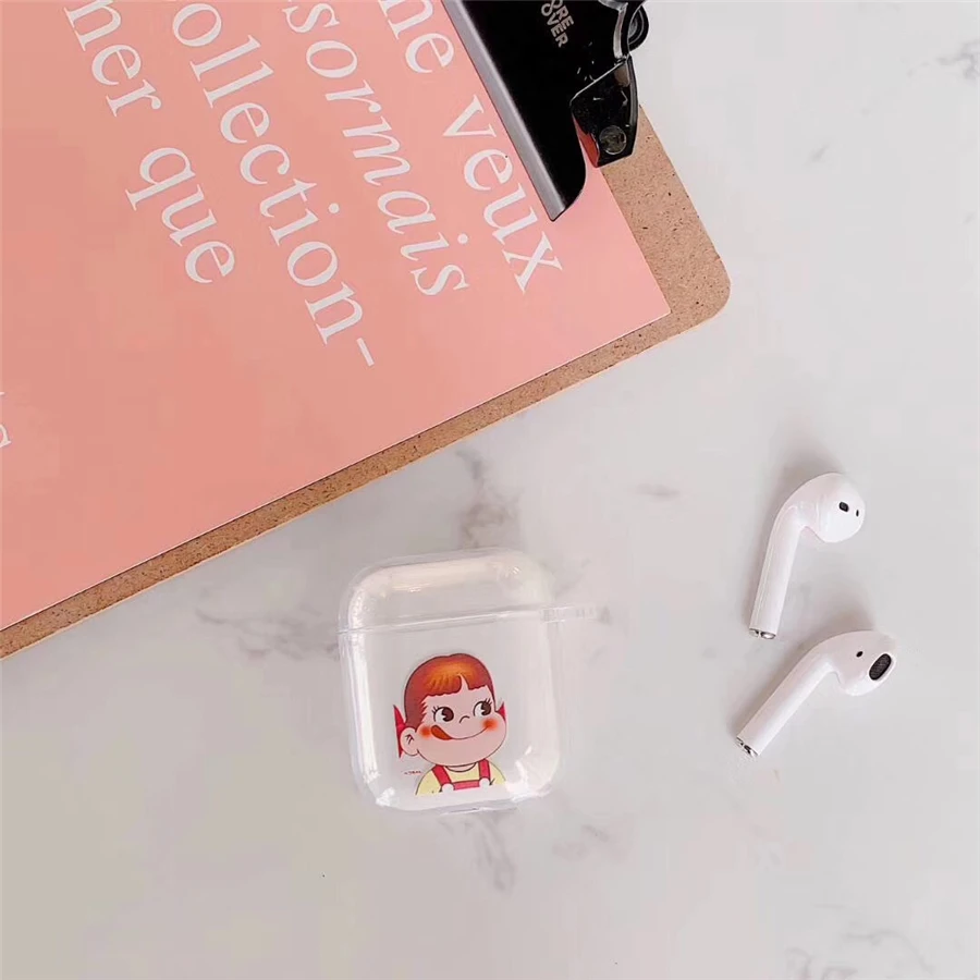 Чехол Airpods, милый чехол для airpods, мультяшный защитный жесткий чехол, прозрачный беспроводной чехол для наушников для iphone, чехол для наушников