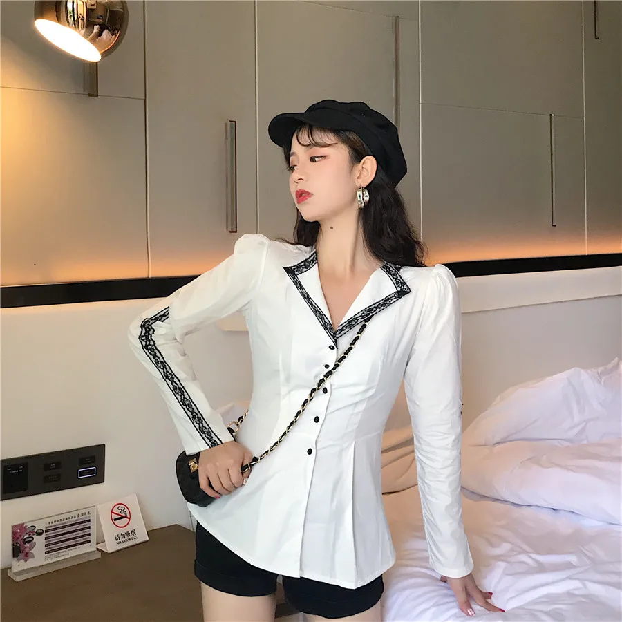 Blusas mujer de moda Дизайнерские Модные Винтажные брендовые осенние женские блузки