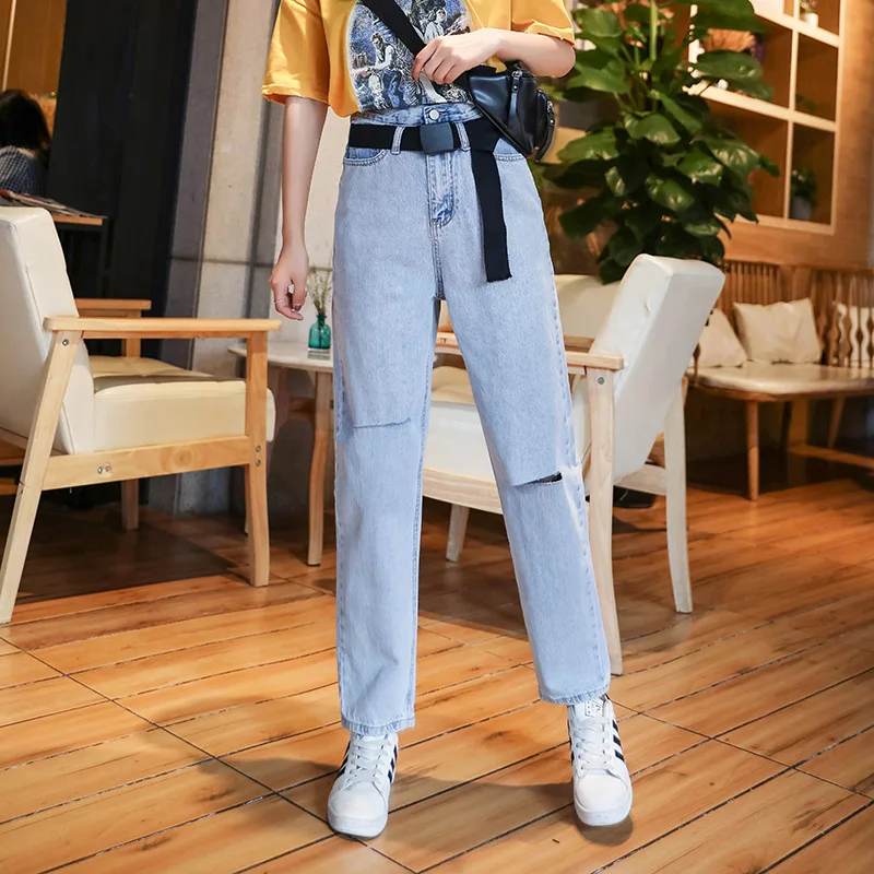 Ковбойская серия 2019 г. легкие дырки джинсы прямо канистра девять частей брюшные