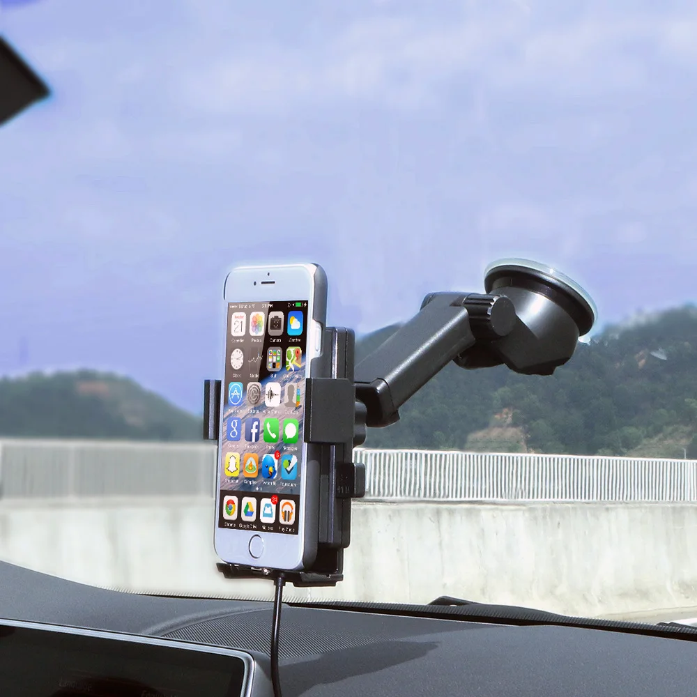 Qi Car Wireless Charger 2-in-1 phone mount Air Vent Stand and Holder for Samsung Galaxy S7/S6/S8 Edge/Plus iphone 8 X10 | Мобильные