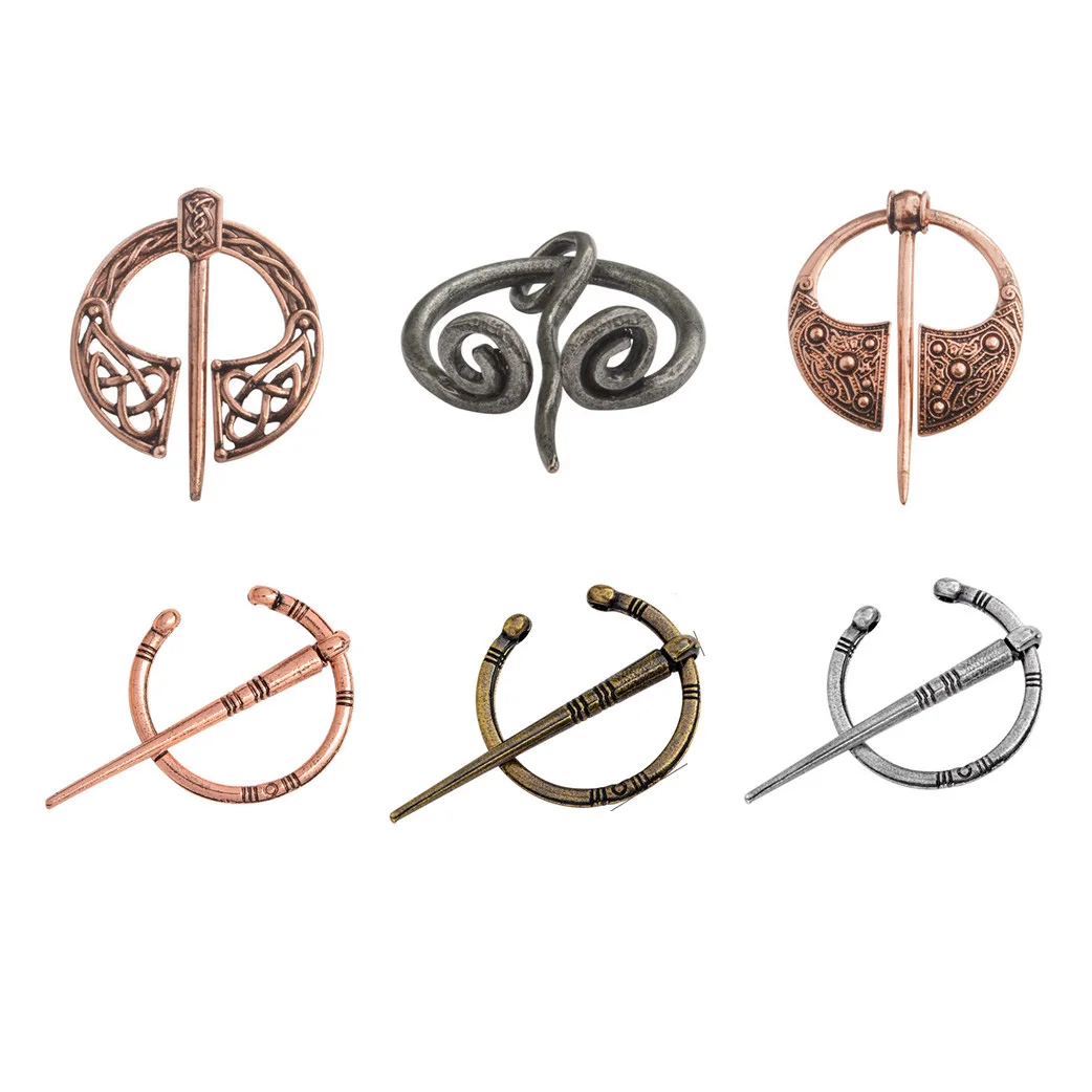 Брошь викинга коллекция Винтаж Penannular шаль на плечи Шарф застежка плащ Pin