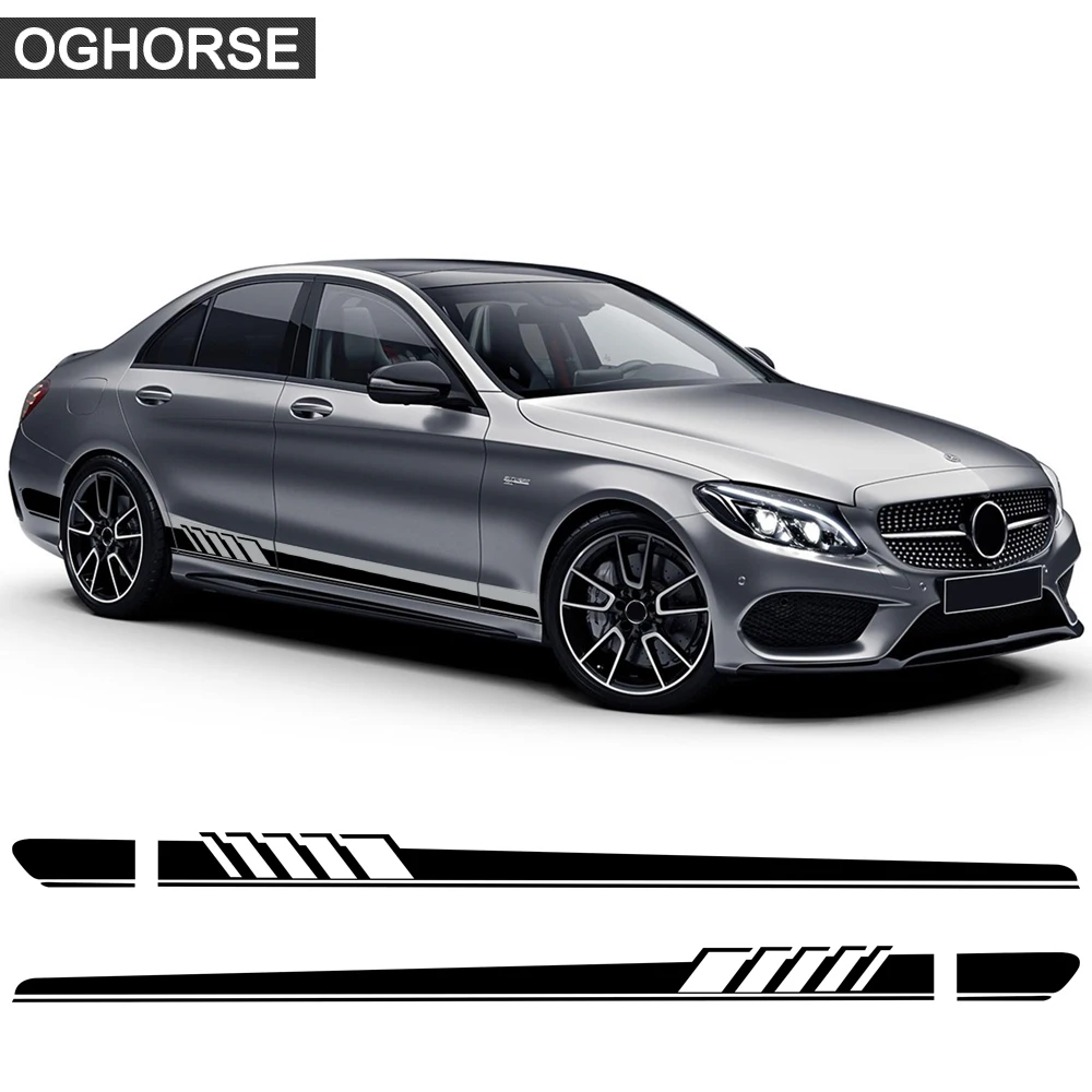 

Edition 1 Side Stripe Skirt Sticker for Mercedes Benz C Class W205 C63 C180 C200 C300 C350 C43 coupe W204 W203 AMG Accessories