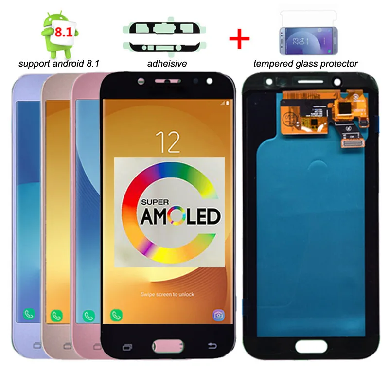 Супер Amoled ЖК для Samsung Galaxy J5 2017 j530 J530F дисплей с сенсорным экраном дигитайзер сборка
