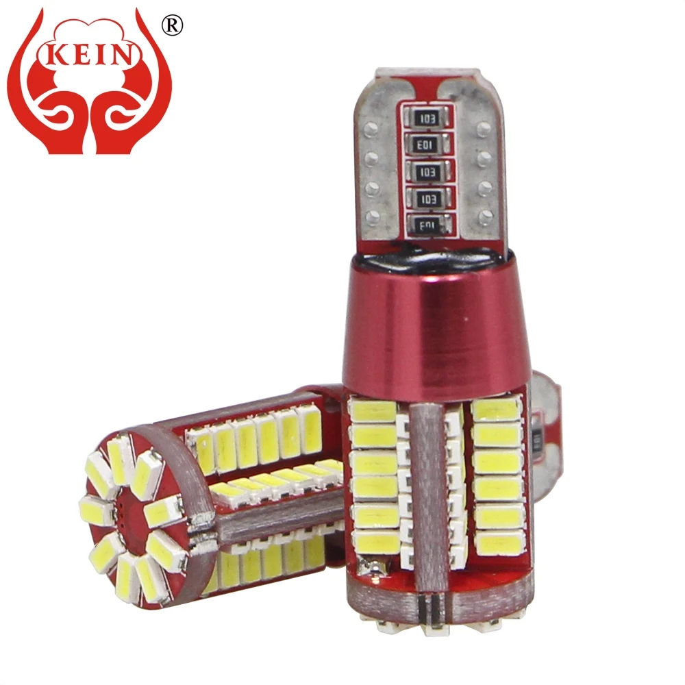 KEIN 2 шт. W5W светодиодные лампы t10 автомобиль 3014 57smd сбоку клиновидный для салона